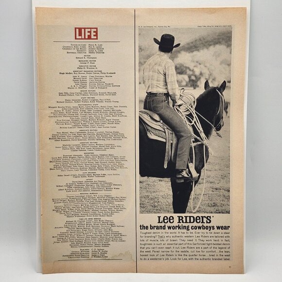 Vintage General Tire Lee Riders Imperial Whiskey LIFE Magazine Print Ads - Picture 2 of 3